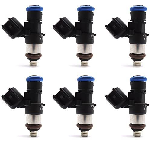 HiSport Fuel Injectors 0280158091 6PCS Compatible with FORD LINCOLN MAZDA 35L 37L V6 20072011 Replacement FJ1000 67606 7T4EC5A 7T4Z9F593CA 0280158077 - Image 1