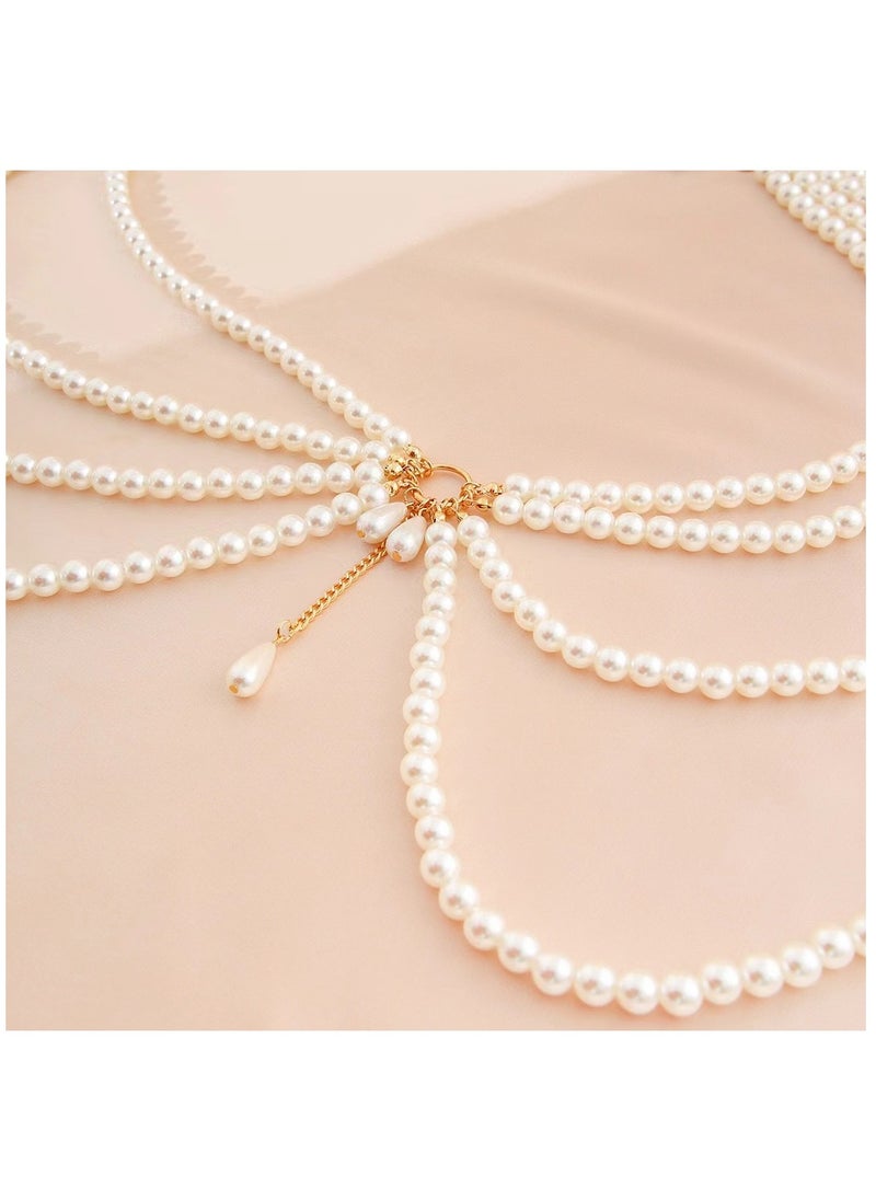 General - Chain Tassel Decorative Belt Gold-White - Image 1