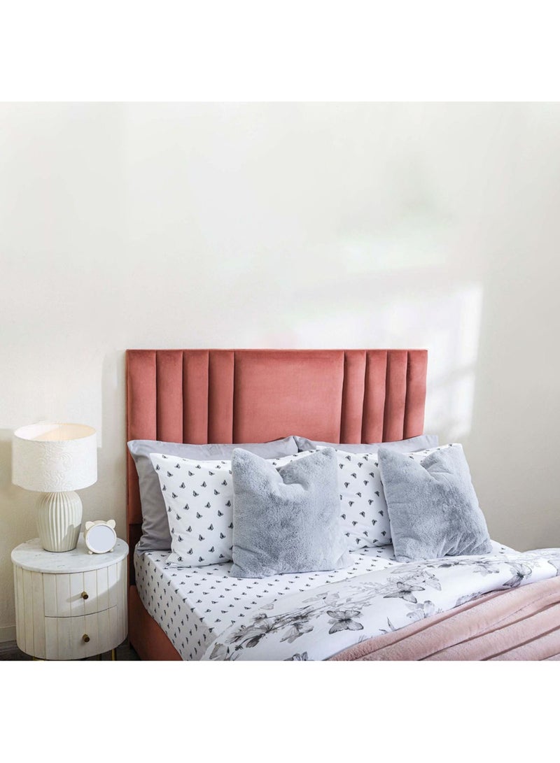 Karnak Superior Upholstered Velvet Bed Frame Bedroom Furniture Strong And Sturdy Modern Design Wooden Bed | Quiet & Comfortable Bed (EU - Double 140x200cm, Pink) - Image 2