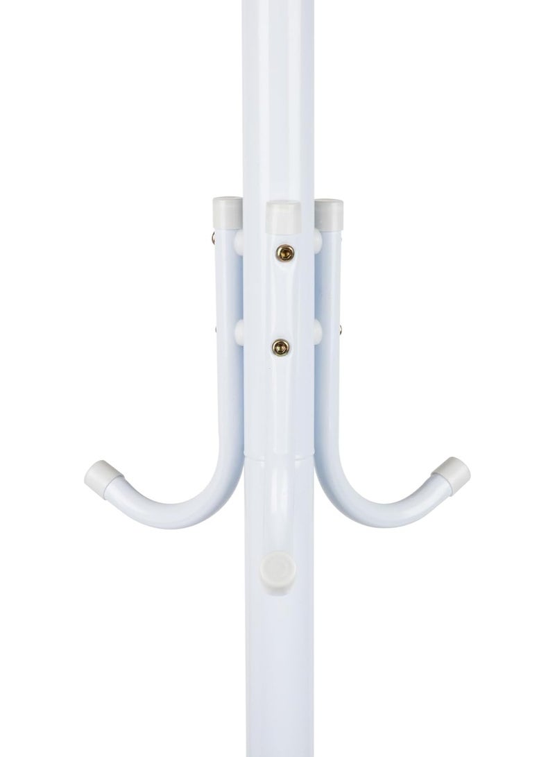 Coat Rack, Freestanding Coat Rack with 8 Hooks and 3 Adjustable Size Tree Coat Racks for Bedroom, Hallway, Entrance, Office, for Hats, Coats, Scarves, Handbags (White) - Image 5