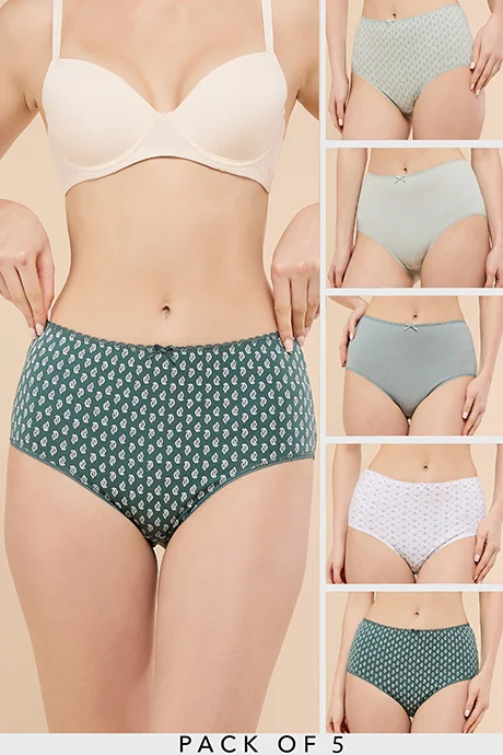 أر أند بي 5 Pack Printed Full Briefs