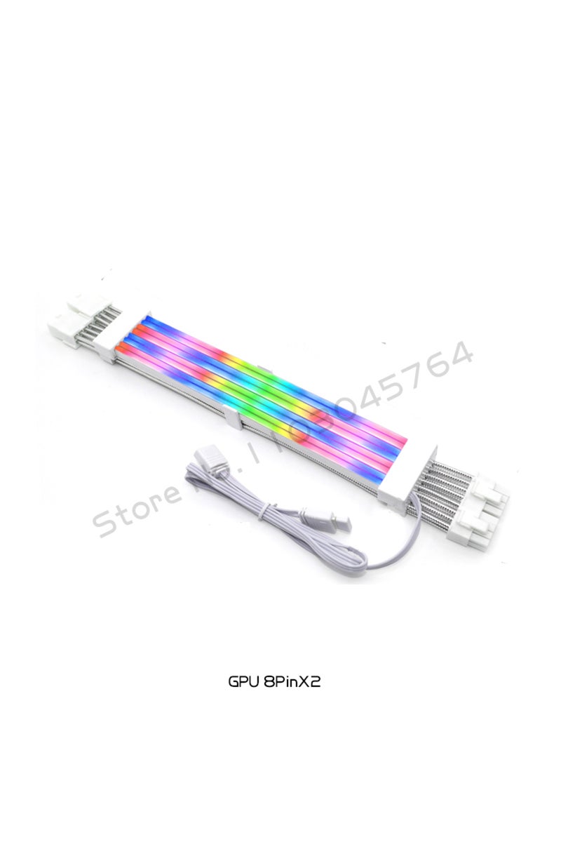 GPU 8PinX2 PSU Extension Cable RGB Strimer Plus Not Lian Li ATX 24Pin PCI-E 8Pin Soft Silicone Benda