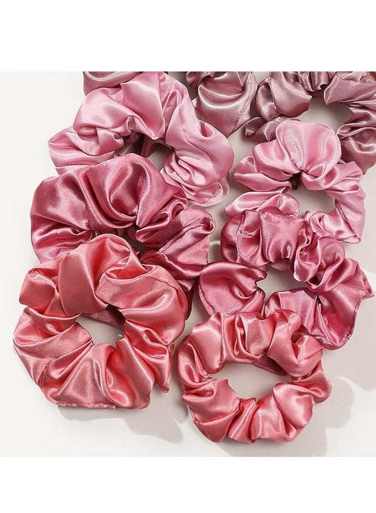 ليفقورا مجموعة 12 رباط شعر ساتان للنساء – أربطة شعر ناعمة غير مؤذية، مرنة، لا تترك أثرًا، هدية مثالية للبنات والسيدات - Image 3