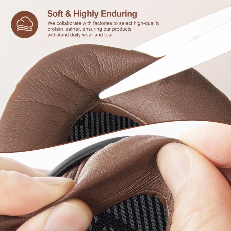 Aurivor Replacement Ear-Pads Cushions for Bose QuietComfort QC 35 35ii 25 15 2 Headphones, Ear Covers for QC35 QC35-ii QC25 QC15 QC2 SoundLink SoundTrue Around-Ear II AE2 Headphones (Coffee-Black) - Image 4