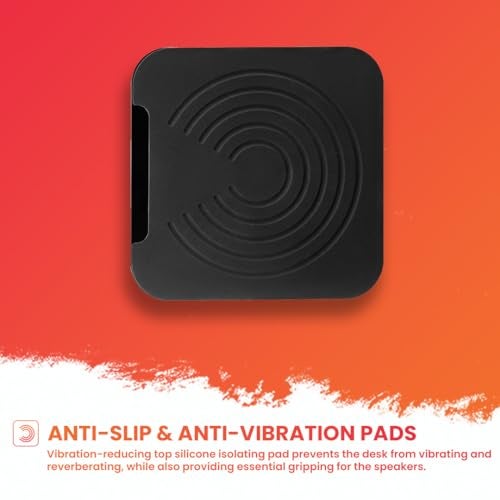 Audio Array AA-21 Desktop Mount Speaker Stands | 15KG Capacity | Height, Tilt & Rotation Adjustable | Smart Cable Management | for Sound Editing, Gaming, Music Production | Black (Set of 2) - Image 3