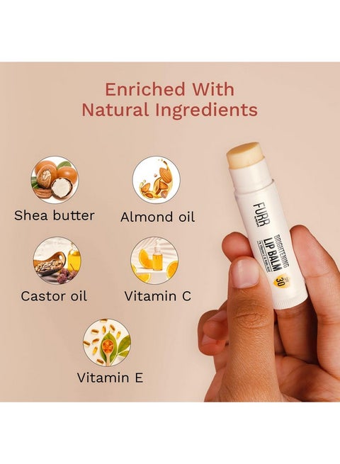 FURR By PEE SAFE FURR 1% Vitamin C & Kojic Acid Brightening Lip Balm with  SPF 30 | Heals, Hydrates & Softens | Reduces Pigmentation