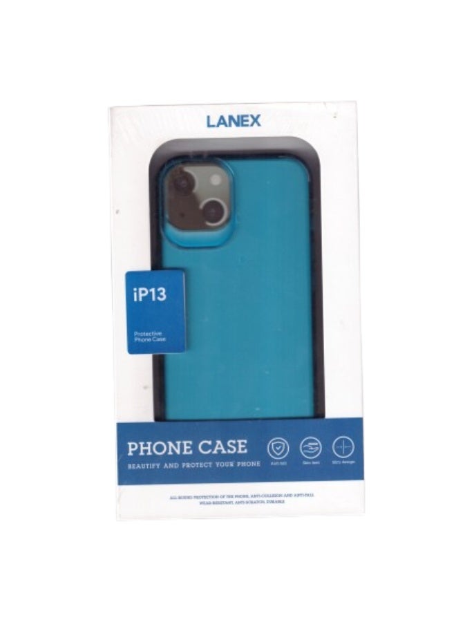 لانيكس جراب LANEX أزرق فيروزي لأيفون 13 (iPhone 13) - كفر حماية نحيف ومضاد للصدمات