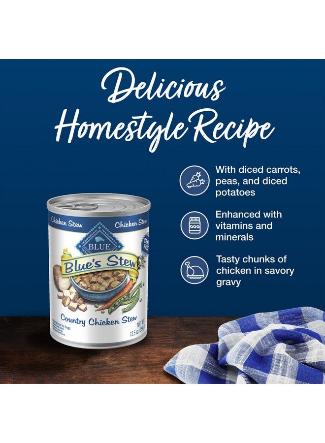 Blue Buffalo Blue's Stew Grain Free Natural Adult Wet Dog Food, Chicken Stew 12.5 oz cans (Pack of 12) - Image 4