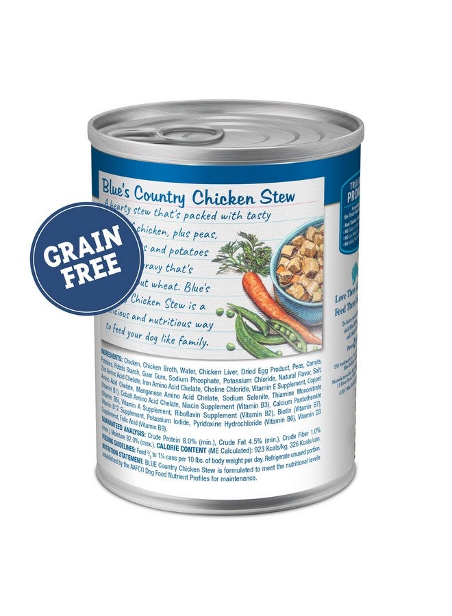 Blue Buffalo Blue's Stew Grain Free Natural Adult Wet Dog Food, Chicken Stew 12.5 oz cans (Pack of 12) - Image 2