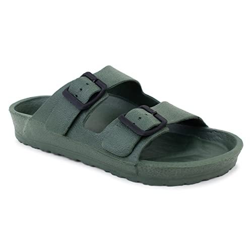 Hygear Men's Sharpy Olive Green Slippers_7 UK (HG-GE-1005) - Image 1
