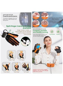 HaLunhi Robotic Gloves for Finger Rehabilitation for Stroke and Hemiplegia Patients, Hand Dysfunction Patient Training Device Stroke Hemiplegia Finger Orthosis for Long-Term Pain Relief and Posture Correction  - Image 4