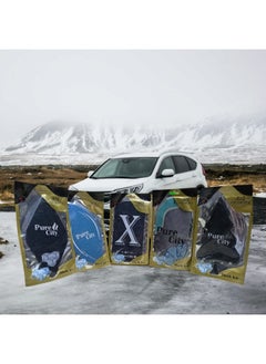 CRYSTAL Multi Car Air Freshener with Black Ice Scent - Long-Lasting Fragrance - Hanging Card - 1 Piece 