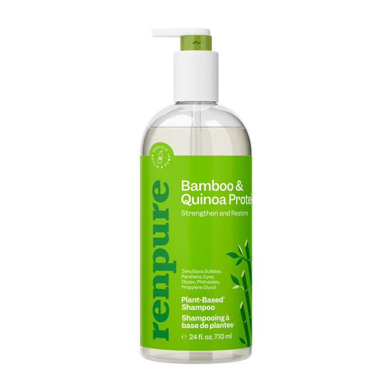Renpure Bamboo & Quinoa Shampoo, Plant-Based â€“ Restores, Hydrates & Strengthens For Healthier Hair â€“ For Weak, Dull & Damaged Hair - Bamboo Extract & Quinoa Protein â€“ 24 Fl Oz - Image 1