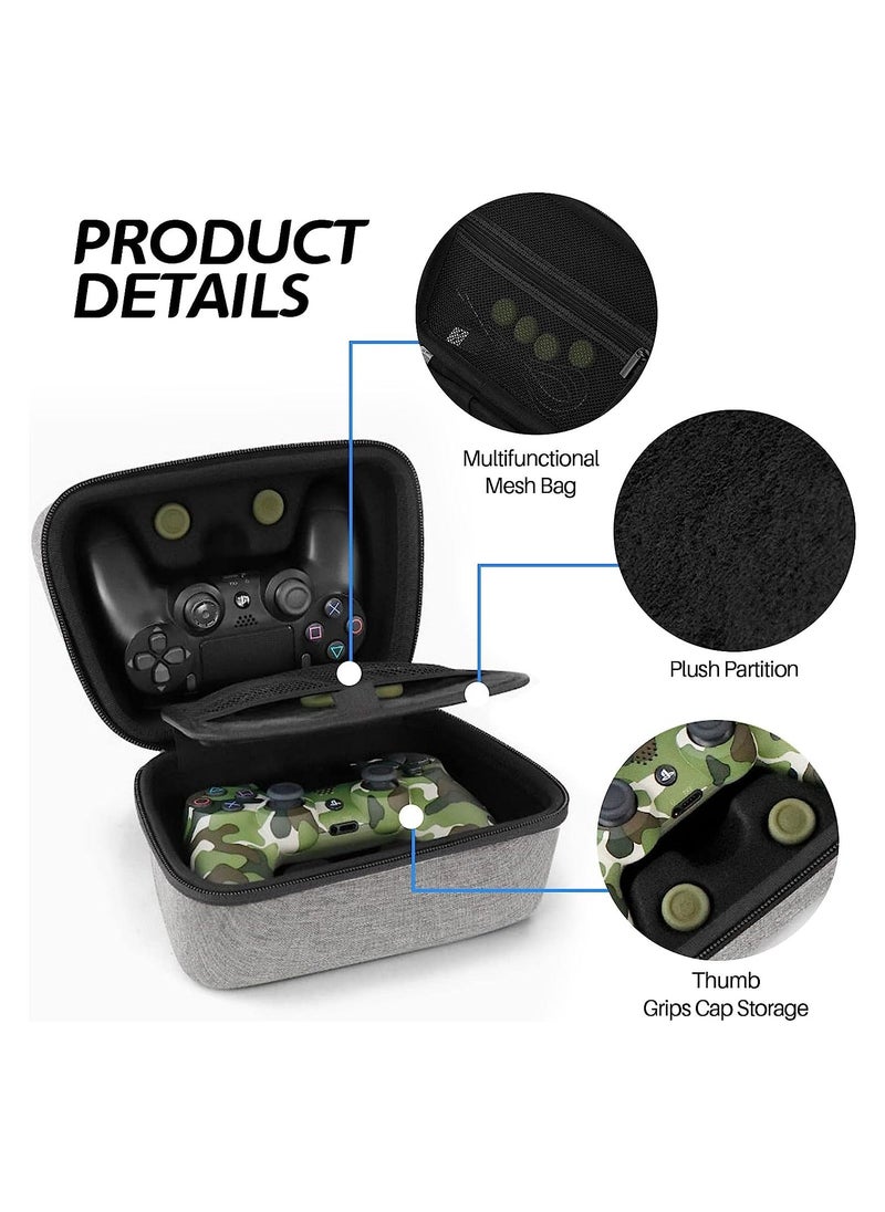 Y&D Console Controller Hard Case, Carrying Travel Bag for 2 Controllers, Game Storage Compatible with PS-5, PS-4, X-Box, Switch Pro (Grey)  - Image 2