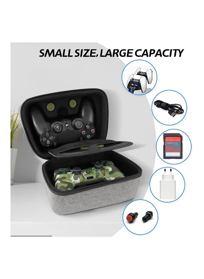 Y&D Console Controller Hard Case, Carrying Travel Bag for 2 Controllers, Game Storage Compatible with PS-5, PS-4, X-Box, Switch Pro (Grey)  - Image 4