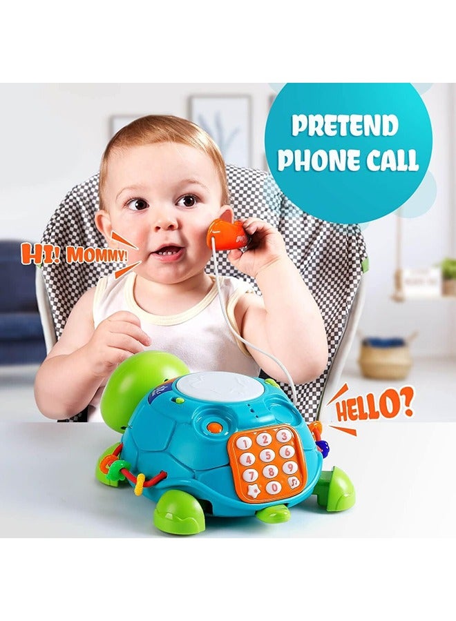 Educational Toys for 1 2 Year Old Boy Girl Gifts, Baby Toys 6 to 12 Months, Crawling Toys for Babies 6-12-18 Months Tummy Time, Light Up Musical Turtle Toys for 1 Year Old First Birthday Gifts - Image 3