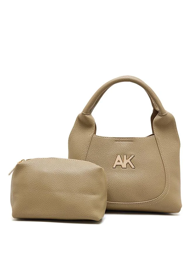 Anne Klein Monogram PU Hobo Bag Set