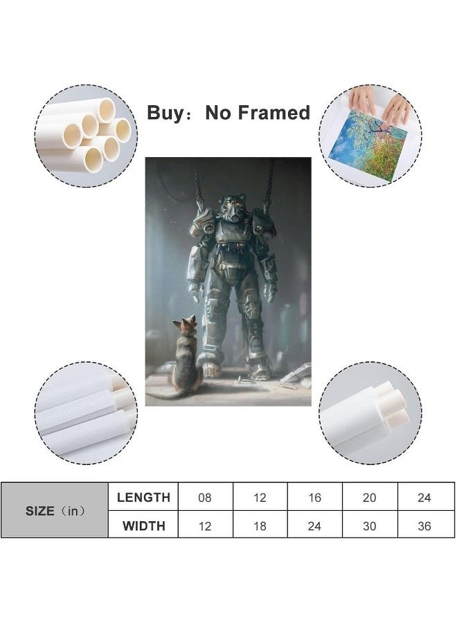 Home Trove ENYPOLIS Fallout 4 Classic Popular Game Posters & Prints on Canvas Wall Art Poster For Room Decor Unframe 12x18inch(30x45cm)  - Image 2