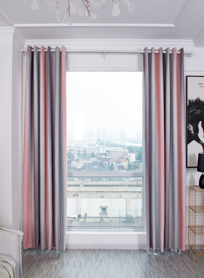 Stripe Gradient Window Curtain Panel Living Room Bedroom Hotel Divider Shade Curtain (#2) - Image 4