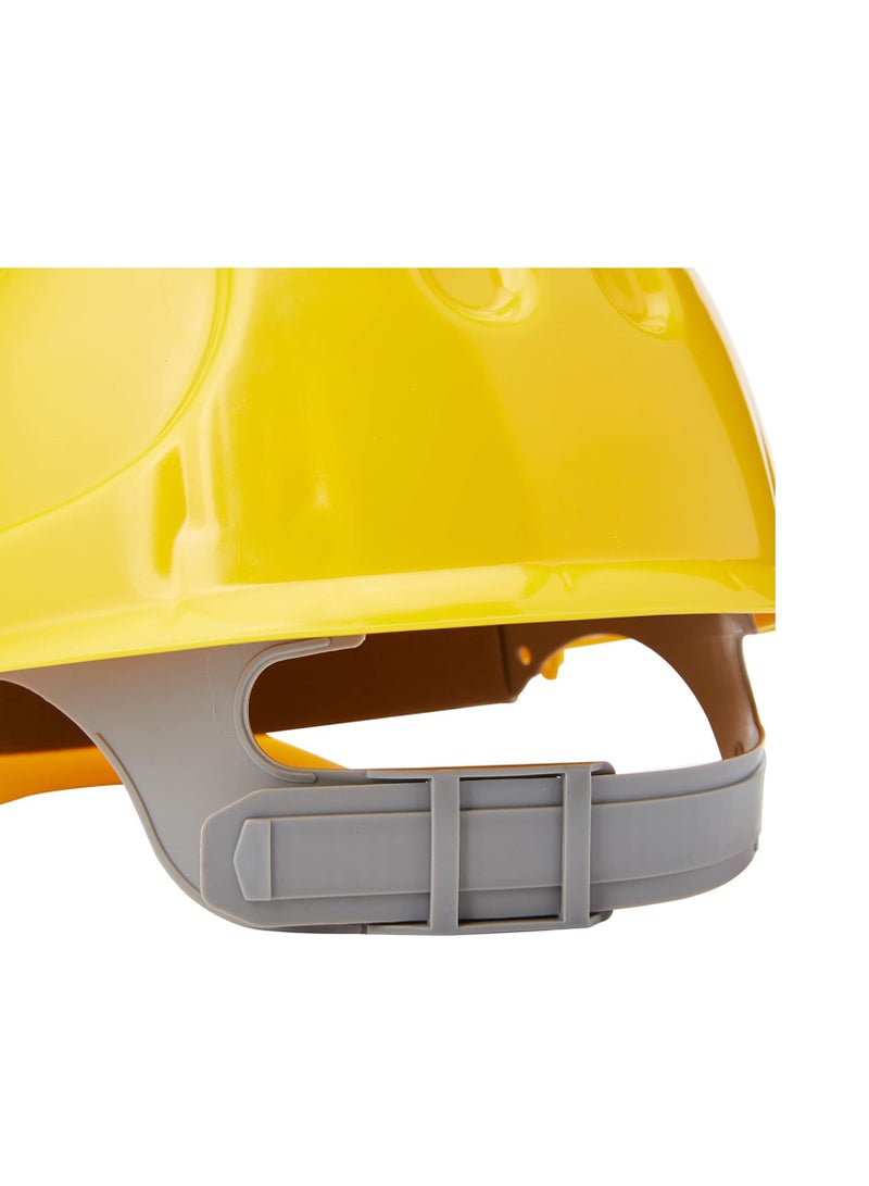 Builders Safety Work Helmet - Multi-Position 6 Point Adjustable Hard Hat, Yellow - Image 3