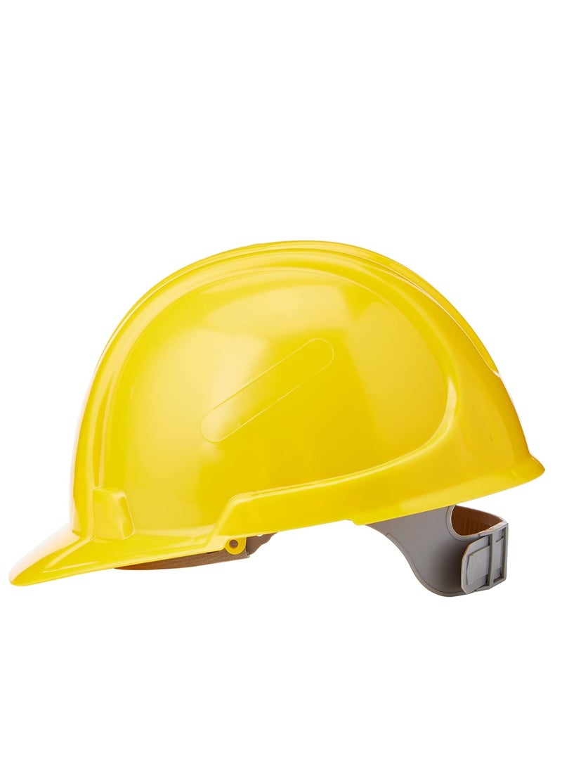 Builders Safety Work Helmet - Multi-Position 6 Point Adjustable Hard Hat, Yellow - Image 1