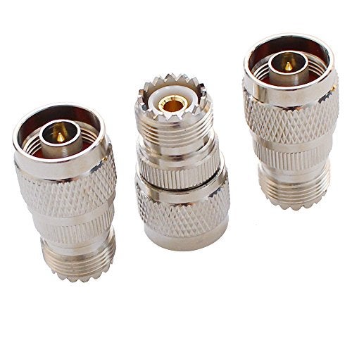 exgoofit N Male to UHF Female Pack 3pcs RF Antenna Coaxial Coax Adapter SO-239 Jack Coax Adapter SO239 Connector - Image 1