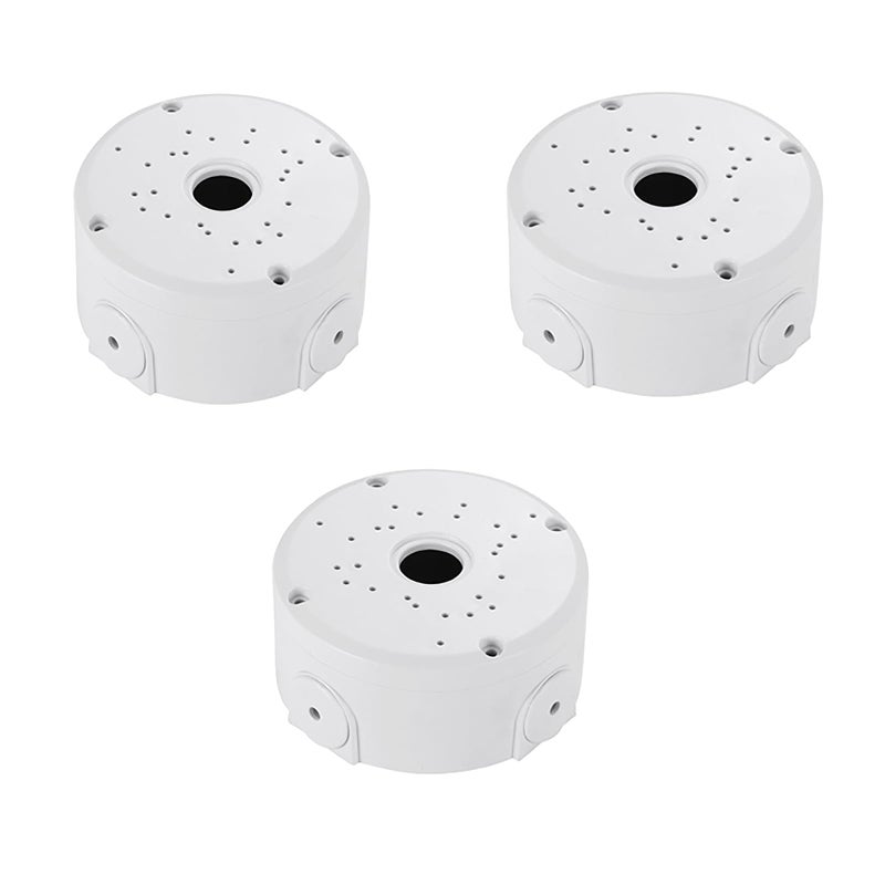 NVRTTRR Universal Bullet Security Camera Junction Box Mount Bracket Plastic Rainproof Junction Box Mount Bracket for IP Camera Electric Enclosure, Indoor/Outdoor Wall Cable Junction Base Boxes (3 Pack) - Image 1