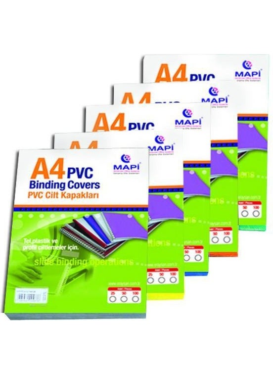 MAPi Binding Cover A4 PVC 160 Micron 100 Pack Red 