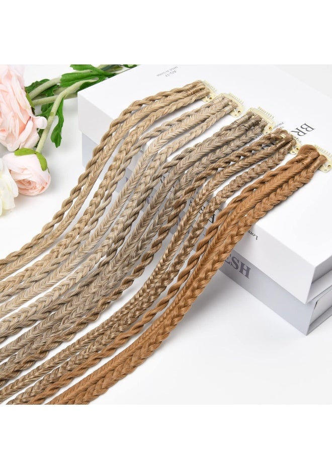 2 PCS Long Braid Ponytail Extension , Clip in Hair Extensions Baby Braids, 22" Long Natural Soft Synthetic Hairpieces for Women Daily Wear Copper - Image 3