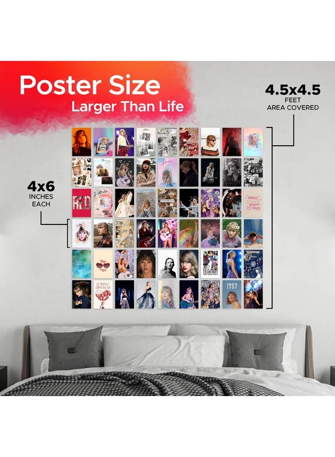 CodersParadise Pack of 54 Popular Music Artist Wall Collage Kit Posters - 4 x 6 Inches Posters for Wall Decoration - Wall Art For Bedroom, Office, Living room, Dorm room - Glue Dots Included - Image 2