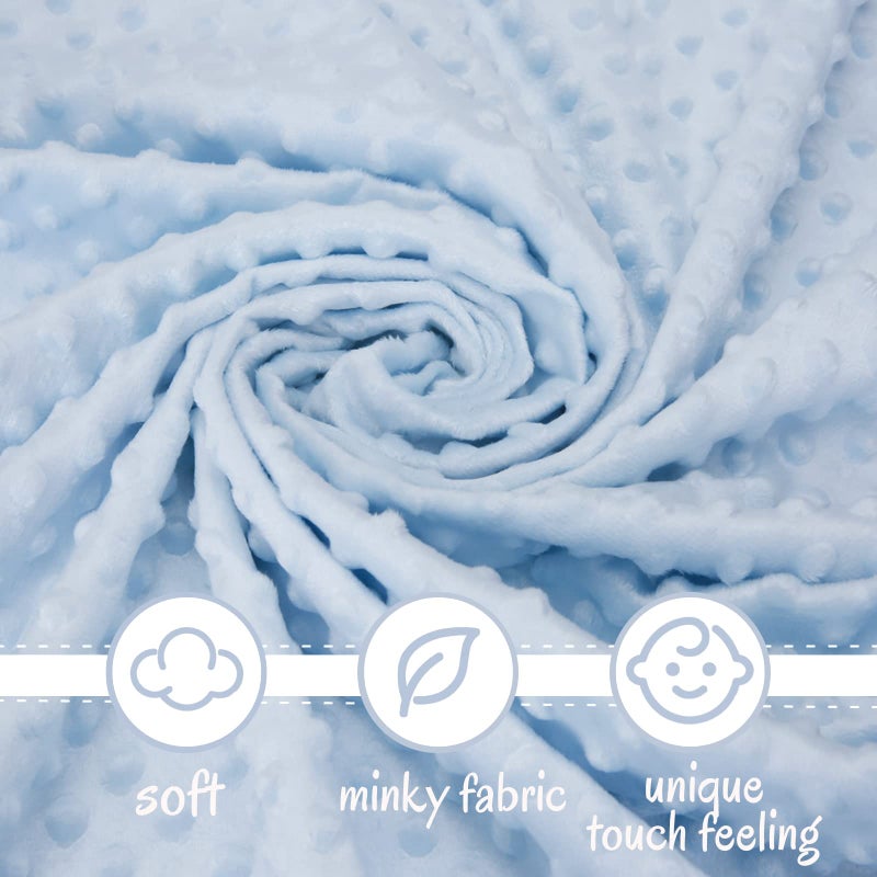Pro Goleem Teddy Bear Lovey Baby Security Blanket for Boys and Girls Unisex Soft Lovie Baby Gifts for Newborn Toddler Snuggle Toy Stuffed Animal Blue 16 Inch - Image 5