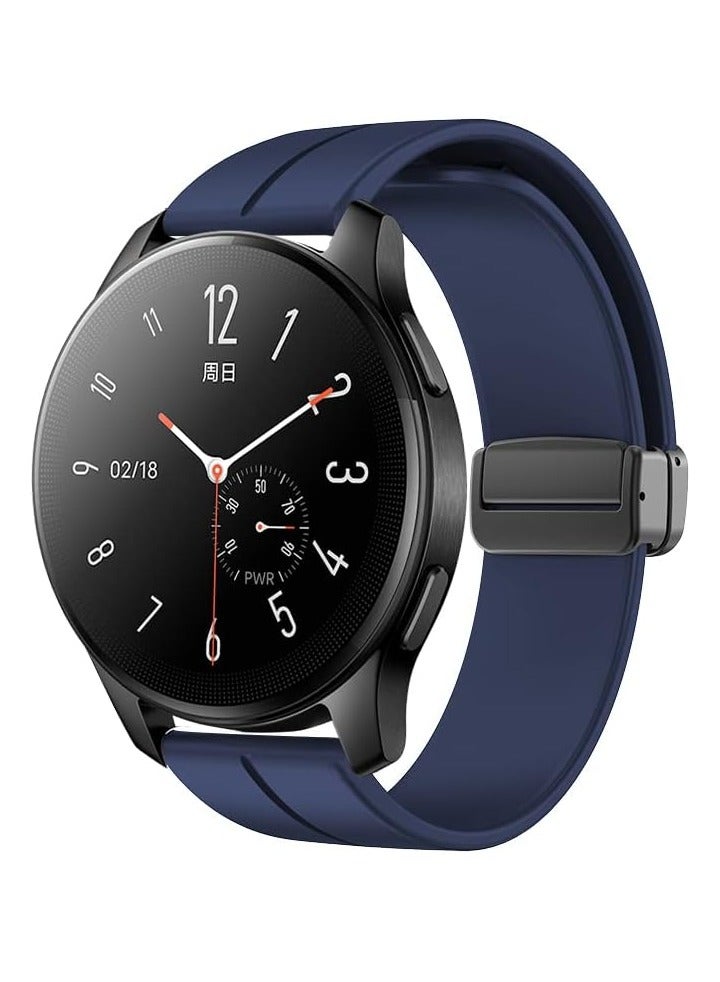 DUSALA Magnetic Watch Band 22mm - Quick Release - Skin-Friendly Soft Silicone Sport Watch Band for Men Women, Magnetic Folding Clasp Silicone Strap - Image 5