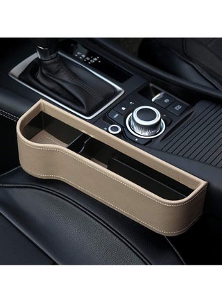 2 Pack Car Seat Gap Organizer Storage Box Cup Holder Car Console Side Pockets PU Leather Cellphones Key Cards Sunglasses Small Items Car Interior Accessories (Right and Left, Beige) - pzsku/ZFB95A24629F7A3E14D96Z/45/_/1726312573/34613030-29af-47bd-9cae-ef6298a155f8