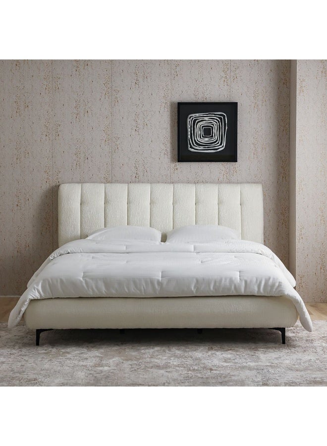 DANUBE HOME Ember 180x200 Upholstered King Bed | Modern Design Wooden Double Made In Malaysia -Natural - Image 2