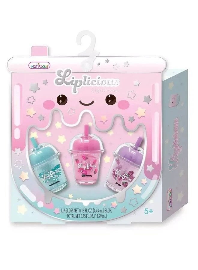 Hot Focus Liplicious Boba Lip Gloss 3Pcs