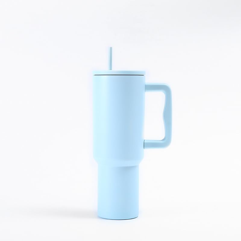 CPENSUS Tumbler with lid and Straw 1200ML Cup Stainless Steel Vacuum Insulated Tumbler for Water, Iced Tea or Coffee 1.2L Office Gym Travelling (40 - Oz - Retro Mint) - Image 1