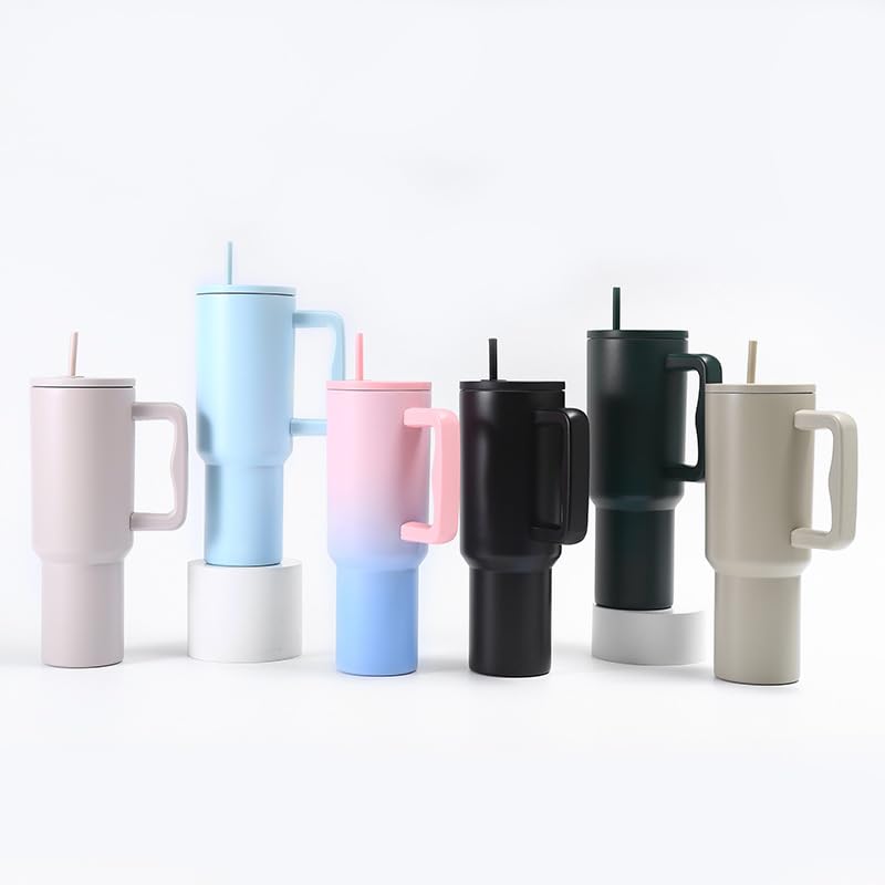 CPENSUS Tumbler with lid and Straw 1200ML Cup Stainless Steel Vacuum Insulated Tumbler for Water, Iced Tea or Coffee 1.2L Office Gym Travelling (40 - Oz - Retro Mint) - Image 4