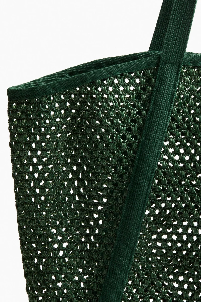 اتش اند ام حقيبة للشاطئ من نسيج شبكي