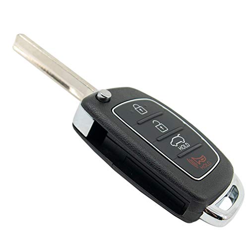 Keyless2Go Replacement for Keyless Entry Remote Head Flip Car Key Fob for Hyundai Santa Fe TQ8-RKE-4F31 95430-2W110 - Image 3