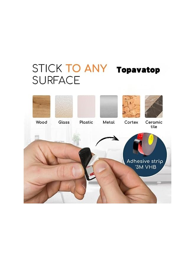 Green Tiger 24Pcs Black&White Cable Clips, Multipurpose Wire Management, Adhesive Cord Holders for Organizing Cable Wires Home Office Car Desk - Image 4