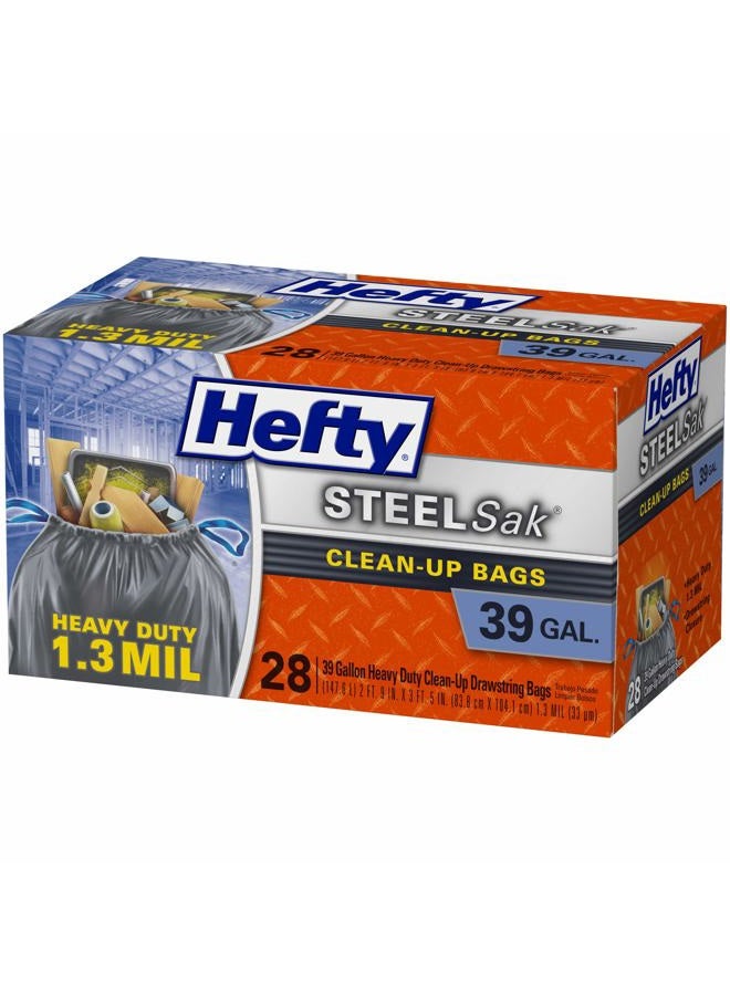 Hefty SteelSak Heavy Duty Large Clean-Up Trash Bags, 39 Gallon, 28 Count - Image 4