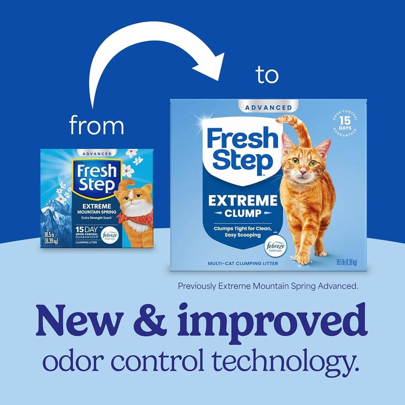 Fresh Step Advanced Extreme Clumping Litter With Febreze Freshness With Mountain Spring Scent, Fights Odor on Contact, 37 lbs. (2 x 18.5 lb. Box) - Image 2