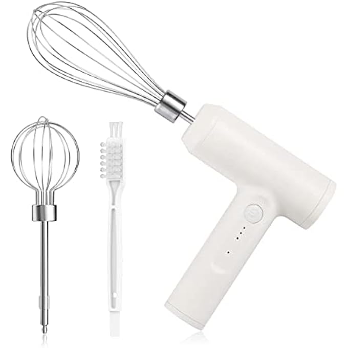سيارم خلاط يدوي كهربائي لخفق الحليب، مدمج، عالي السعة، مزود ببطارية قابلة لإعادة الشحن، مع خفاقة من الفولاذ المقاوم للصدأ، ومحركات قهوة قابلة للتعديل بثلاث سرعات، مناسب للقهوة والحليب والبيض والكعك والشوكولاتة وما إلى ذلك. - Image 1