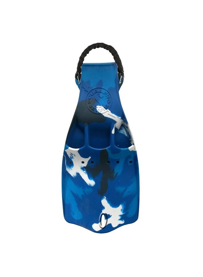 Scubapro Jet Diving Fin with Spring Heel Strap (Blue Camo, 2XL) - Image 1