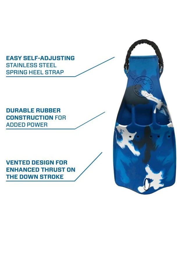 Scubapro Jet Diving Fin with Spring Heel Strap (Blue Camo, 2XL) - Image 2