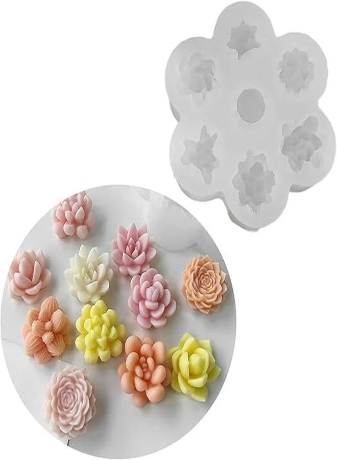 MATIN IMPEX 7 Cavity Silicone Mold | 7 Mini Cactus Shaped Molds for DIY Candle Making, Handmade Crafts, and Creative Projects - Image 2