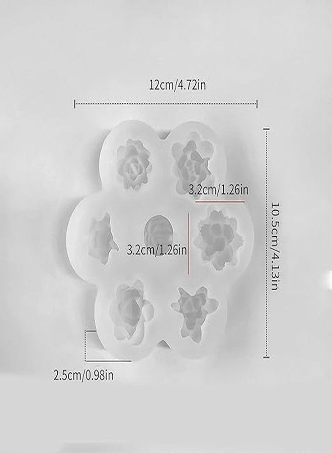 MATIN IMPEX 7 Cavity Silicone Mold | 7 Mini Cactus Shaped Molds for DIY Candle Making, Handmade Crafts, and Creative Projects - Image 3