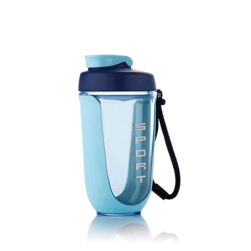 ATTRO Fit Fusion Shaker Bottle 600ml – BPA-Free Protein Mixer with Wire Whisk Ball | Leakproof Lid, Easy Carry Strap | Ideal for Gym, Fitness, Pre/Post Workout Drinks- Blue - Image 5