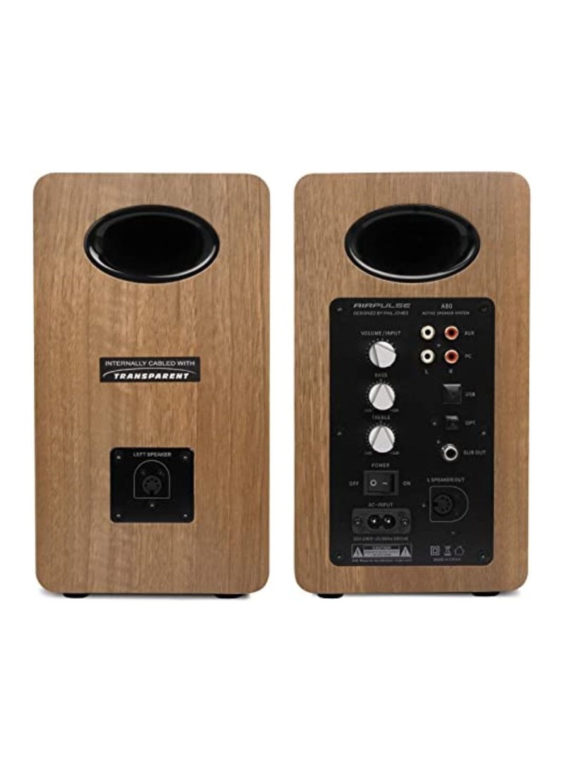AIRPULSE - Airpulse A80 Hi Res Audio Bluetooth Speaker Brown - Image 1