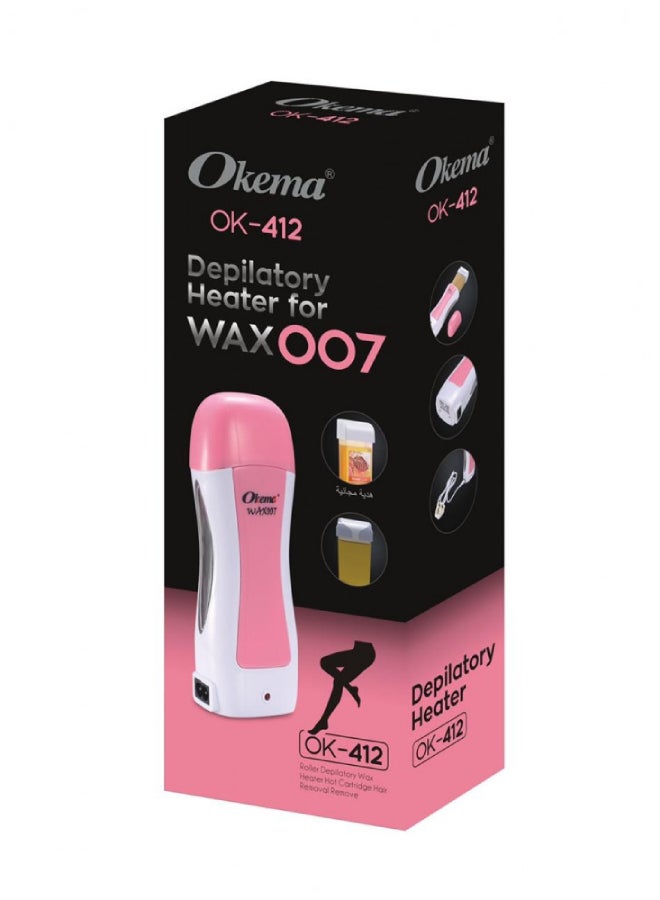 Okema Depilatory Wax Heater OK-412 White/Pink - Image 3